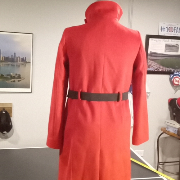 NWOT Anne Taylor Factory Red Wool Coat. Size 0. NWOT - Picture 9 of 14